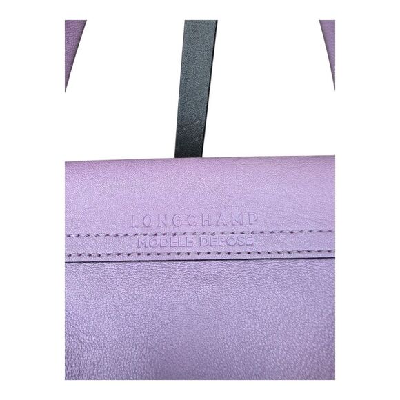 LONGCHAMP Medium Le Pliage Cuir Pink Leather Top Handle Tote - Picture 8 of 15